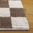 thumbnail image 2 of SAFAVIEH Natura Blazhe Checkered Area Rug, Brown/Ivory, 6' x 6' Square, 2 of 8