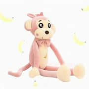 Gallickan Long Arms Monkey Plush Stuffed Animal, 15.7 Pink Hanging Stuffed Monkey with Long Hands, Cute Monkey Dolls Gifts For Family Friend And Children, Pink