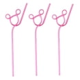 thumbnail image 1 of 3 pajitas divertidas para niños y adultos, pajitas de plástico reutilizables con forma de lazo y diseño loco para actividades en el aula, día de San Valentín, 1 of 5