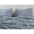 thumbnail image 2 of Thread Connect Powder Blue Velvet Duvet Cover King/Queen Size Comforter Set, Boho Bedding Sheets Crushed Velvet bedding sets Ties Closure, (1 Duvet Cover & 6, 2 of 3