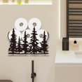 thumbnail image 3 of Forest Toilet Paper Holders Tree Toilet Paper Holder Shelf Wall Mount Toilet Paper Storage for Extra 8 Rolls Metal Black Toilet Paper Organizer Toilet Paper Roll Holder for Bathroom Decor, 3 of 8