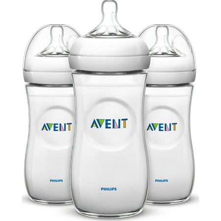 Philips Avent Natural Baby Bottle, Clear, 11oz, 3pk,