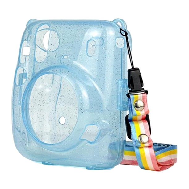 Funda protectora de cristal Sunnimix para cámara instantánea rígida con correa de hombro desmontable Azul