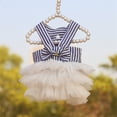 thumbnail image 1 of Vestido de gato con tirantes de malla, ropa a rayas, falda, ropa para perros, suministros para mascotas, ropa para caniches, suéter para perros, camisa para perros pequeños, ropa para perros, ropa, 1 of 7