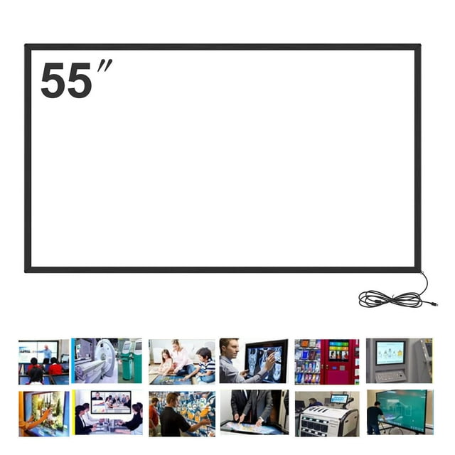 Cadre Tactile Infrarouge, Superposition d'Écran Tactile IR Interactif avec Interface USB, Superposition Tactile Infrarouge Plug & Play pour Moniteur Tactile, Tableau Blanc Interactif, Kiosques, Signalisation Numérique