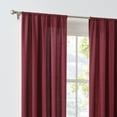 thumbnail image 4 of Brookyln Loom Solid 100% Cotton Percale Weave Rod Pocket Burgundy 2-Piece 50x84 Window Curtain Pair, Solid Casual themed, Adult Bedding, OEKO-TEX Certified, 4 of 7