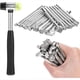 thumbnail image 1 of 21 Herramientas para Estampar , Kit de Estampación con Martillo de Goma, 20 Sellos con Formas Especiales Diferentes para Tallar., 1 of 6