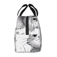 thumbnail image 2 of Lsque Cute Cat Meadow Sketch Pattern Lunch Bag Women/Men Insulated Lunch Box,Small Leakproof Cooler Food Lunch Containers Reusable High Capacity Lunch Tote Bags, 2 of 6