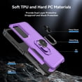 thumbnail image 4 of Elegant Choise Phone Case with Ring Stand for Samsung Galaxy A54 5G Shockproof Armor Cover, Purple, 4 of 15