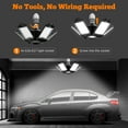 thumbnail image 4 of 2 Pack LED Garage Lights, 160W 18000LM 6500K Deformable LED Garage Ceiling Light Shop Lights with 5 Adjustable Panels for Garage Workshop Basement Support E27 Screw Socket, 4 of 6