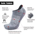 thumbnail image 3 of Calcetines de lana, cortos, de corte bajo, antiampollas, 6 pares, 3 of 7