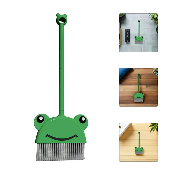 LOLIPPYY cleaning play set Cartoon Broom Green PET Cleaning Kids 1Set