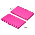 thumbnail image 3 of Uxcell 3.6x2.3x0.3 Inch Name Cards Case Alloy Business Card Holder 3 Pack Rose Red, 3 of 5
