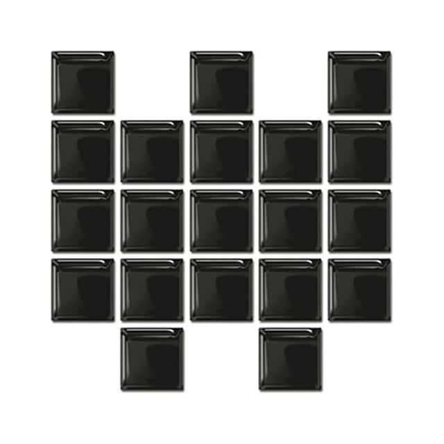 Injueey Adhesivo de pared de mosaico de 10 piezas, pegatina de decoración para el hogar, adorno de habitación, pegatina de azulejo Decoración del hogar Negro 10*10*20 piezas