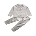 thumbnail image 1 of Pyjamas en Satin de Soie pour Filles Pyjamas Enfants Manches Longues Ensemble de Pjs Vêtements de Nuit, 1 of 5