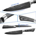 thumbnail image 3 of Kitchen Knife 5" Utility Knives Stainless Steel Japanese Chef Knives Damascus Laser Vegetables Slicing Fruits Paring Knife with ABS Ergonomic Handle,Gray, 3 of 7