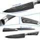 thumbnail image 3 of Juego de Cuchillos de Cocina, Cuchillos de chef de Acero Inoxidable de 5 "7" 8 ", Cuchillos Japonéss con Láser de Damasco, Cuchillo de Carnicero para Cortar en Rodajas, Escoba de Carne China, Gris, 3 of 8