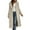Khaki, variant on Fuzzy Long Coat for Womens Warm Long Sleeve V Neck Button down Casual Jacket Hooded Cardigan Fall Winter Outerwear with Pockets