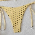 thumbnail image 4 of Dresfit Color Block High Cut Two Piece Swimsuit - Sporty Scoop Neck Bikini Set for Women Yellow M, 4 of 6