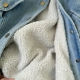 thumbnail image 7 of Little Girls Lined Denim Jacket Warm Long Coat Winter Outerwear Soft Kids Fashion Top Outerwear Girls Clothes Blue Size 7-8T, 7 of 7