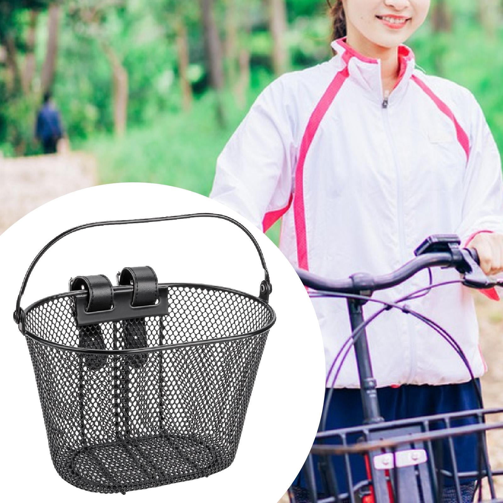 Baoblaze Kids Bike Basket Front Decor Carrier Cycling Basket for Girls Camping Street Black