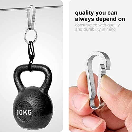 Jointown Titanium Key Ring Hooks, Small Carabiner Keychain Clip,Mini Snap Keyring Key Organizer Key Chain