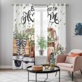 thumbnail image 6 of Kitchen Curtains 84 Inch Length 2 Panels, Truck Spring Floral Grommets Window Treatment Curtain, Pink Green Flowers Watercolor Thermal Curtains Drapes for Living Room/Bathroom, 6 of 9