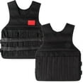 thumbnail image 2 of Sports Exercise Fitness Adjustable Weighted Vest Training Waistcoat 20KG Loading (Black), 2 of 5