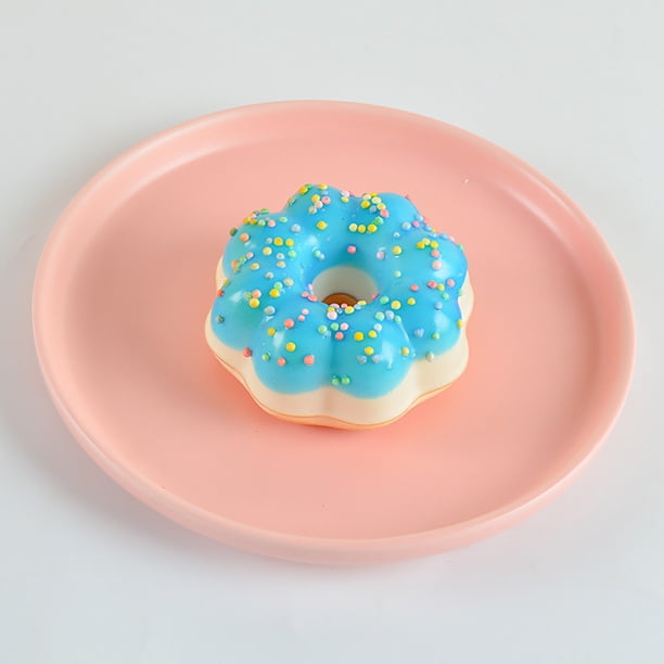 Simulación de pastel de comida, postre, imán de nevera con función antiestrés, decoración realista de dona y pastel para cocina, oficina y uso como regalo.