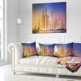 thumbnail image 2 of Designart Dubai Marina Skyscrapers Panorama - Cityscape Throw Pillow - 16x16, 2 of 4