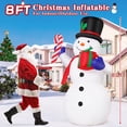 thumbnail image 6 of GOOSH Christmas Inflatables 8 FT Snowman Inflatable with Built-in Music & 360° Rotation LED Lights, Blow Up Snowman with Candy Cane and Gift Box, Outdoor Christmas Decorations for Xmas Holiday, 6 of 8