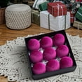 thumbnail image 6 of Kugisaki Christmas Decor 9 PCS Velvet Christmas Balls Decorations, 8cm/3.15in Christmas Tree Hanging Balls Multiple Color, Christmas House Holiday Party Decoration, 6 of 6