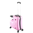 thumbnail image 2 of ZIHUI Kids Luggage, Rider 24" Ride-on Suitcase for Kids with Double Spinner Wheels, Carry On Trolley Luggage with Password Lock, 2 of 9