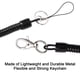 thumbnail image 4 of Lobster Clasp Hook Lockable Cord Stripe Elastic Black Coil Lanyard for Mobile Phone, 4 of 7