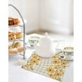 thumbnail image 4 of Spring Sunflowers Kitchen Dish Towels for Drying Dishes Set of 2, Plaid Vintage Botanical Painting Waffle Weave Microfiber Terry Hand Tea Bathroom Towels Quick Dry & Absorbent Towel 12x12, 4 of 7