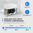 thumbnail image 4 of Simzlife 12Volt Portable Refrigerator, 53QT(50L) Car Fridge DC & AC, -4℉~68℉, Freezer Fridge Cooler with Wheels & 2 Baskets for RV, Travel, Truck, Camping, Black, 4 of 7