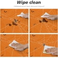 thumbnail image 4 of Halloween Round Tablecloth Elastic Fitted Table Cover Washable Elastic Edge Tablecloths for Kitchen Dining Party Fitted Table 45-50 inch, 4 of 4