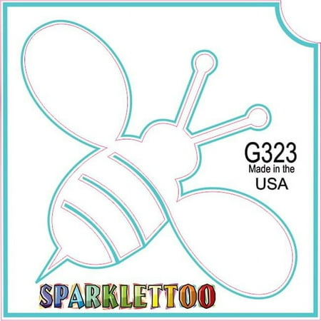 Ruby Red Paint 1.5 x 2.3 x 2.3 in. 2-Ply Bee Design Glitter Tattoo - Pack of 100