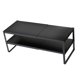 thumbnail image 1 of Soporte para monitor de computadora de longitud ajustable y versátil para impresora de escritorio de dormitorio 2 niveles negro, 1 of 9