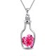 thumbnail image 1 of Collar para mujer con incrustaciones de diamantes de imitación brillantes, tulipán, flor rosa, cisne, lazo, borlas, dijes para vestir, varios estilos, cadena larga para suéter, collar para vestido de, 1 of 5