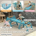 thumbnail image 4 of Qaba 7-in-1 Wooden Pikler Triangle Set with Arch, Ramp and Ladder, Blue, 4 of 10