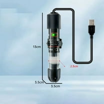 Compact USB Fish Tank Heater 13cm Automatic Temperature Control Submersible Aquarium Heater With Smart Thermostat For Small Desktop Fish Tank Under 3L