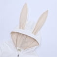 thumbnail image 5 of MIXUE Baby Girls Rompers Animal Bunny Easter Rabbit Ear Hoodie Long Sleeve With Zipper Bodysuits Activewear,White,3-6 Months, 5 of 9