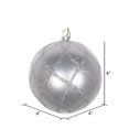 thumbnail image 3 of Vickerman MT198007D 4 in. Silver Candy Glitter Net Ornament - 3 per Bag, 3 of 3