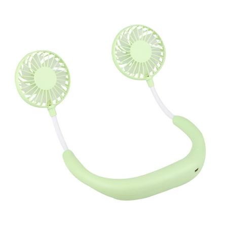 

Hgallory Summer Supplies Portable Neck Fan Rechargeable Bladeless Neck Fans Earphone Design Wearable Fan for Students Workers Personal Cooling Fan for Travel Indoor Outdoor 1 Pack Green