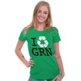 thumbnail image 4 of Recycle GRN Earth Day Save the Planet Womens Slim Fit Graphic Tee Brisco Brands S, 4 of 5