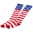thumbnail image 5 of Women American Flag Thigh High Stockings Star Stripes Design Over Knee Socks, 5 of 10