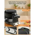 thumbnail image 3 of FOHERE 2-in-1 Waffle Maker & Omelette Maker, 1400W 180° Flip Rotating & Nonstick Pans, Black, New, 3 of 11