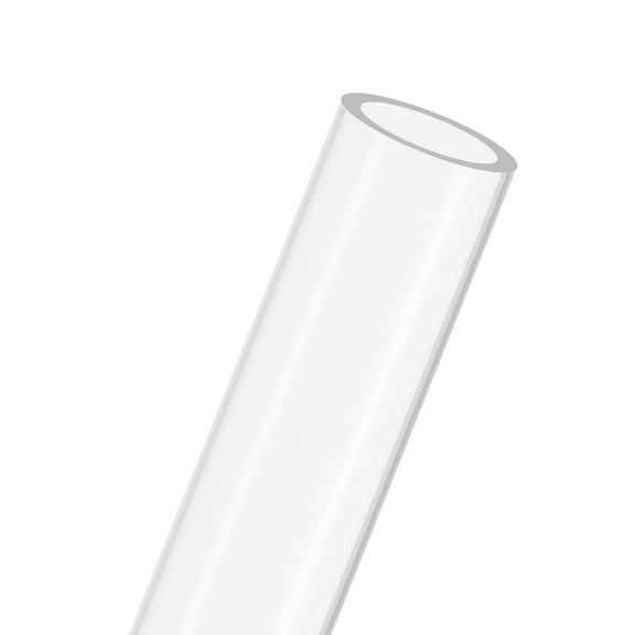 1-Pack Clear Rigid Acrylic Pipe, 35mm[1.38"] ID x 45mm[1.77"] OD Plastic Round Tube for Water Cooling System/Lamps/Fountains/Aquariums [305mm/12IN]
