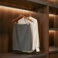 thumbnail image 3 of Unique Bargains 2 Pcs Wood Non-Slip Space Saving Hangers for Clothing Natural 15.7inch, 3 of 6